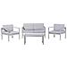 Set Divani Da Giardino Con Tavolino In Alluminio Grigio Chiaro Salerno - Foto miniatura 9