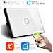 Interruttore Smart Home A 1 Posizione Touch Wifi Bianco Lkm-smswt01w Lkm Security Cristallo Temperato Controllo A Led Compatibile Con Amazon Echo E Google Home - Foto miniatura 1