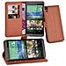 Custodia Compatibile Con Htc Desire 820 In Marrone Pastello - Coperchio Protettiva Con Chiusura Magnetica, Funzione Stand E Tasca Per Le Carte - Foto miniatura 1