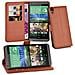 Custodia Compatibile Con Htc Desire 820 In Marrone Pastello - Coperchio Protettiva Con Chiusura Magnetica, Funzione Stand E Tasca Per Le Carte - Foto miniatura 6