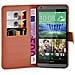Custodia Compatibile Con Htc Desire 820 In Marrone Pastello - Coperchio Protettiva Con Chiusura Magnetica, Funzione Stand E Tasca Per Le Carte - Foto miniatura 7