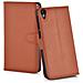 Custodia Compatibile Con Htc Desire 820 In Marrone Pastello - Coperchio Protettiva Con Chiusura Magnetica, Funzione Stand E Tasca Per Le Carte - Foto miniatura 5