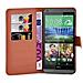 Custodia Compatibile Con Htc Desire 820 In Marrone Pastello - Coperchio Protettiva Con Chiusura Magnetica, Funzione Stand E Tasca Per Le Carte - Foto miniatura 10