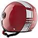 Casco Moto Jet Omologato Ece Rosso Doppia Visiera Parasole Grafica Bianca M - Foto miniatura 4