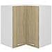 Pensile Angolare Rovere Sonoma 57x57x60 cm in Legno Multistrato - Foto miniatura 1