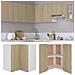 Pensile Angolare Rovere Sonoma 57x57x60 cm in Legno Multistrato - Foto miniatura 2