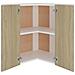 Pensile Angolare Rovere Sonoma 57x57x60 cm in Legno Multistrato - Foto miniatura 5