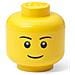 Scatola Portaoggetti Testa Boy Mini 10 X 11 Cm Polipropilene Giallo - Foto miniatura 1
