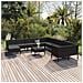 Set Divani Da Giardino 12 Pz Con Cuscini In Polyrattan Nero - Foto miniatura 1