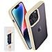 Cover Iphone 14 Pro Max Trasparente Bordo Beige Antiurto Spigen Ultra Hybrid - Foto miniatura 5