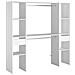 Elysee Armadio A Vista 6 Ripiani, 2 Cassetti, 2 Barre Appendiabiti 180x40x180 - Foto miniatura 5