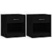 Comodini 2 Pz Con Cassetto Neri - Foto miniatura 2