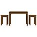 Tavolini A Incastro 3 Pz Miele In Legno Massello Di Pino - Foto miniatura 2