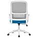 Sedia Da Ufficio Blu E Grigio Poltrona Da Scrivania Girevole Regolabile 98-108cm - Foto miniatura 3