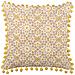 Set Di 2 Cuscini Lycrois Cotone 45 X 45 Cm Giallo Trama Floreale - Foto miniatura 4
