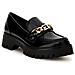 Fltalmele14 Almosty Mocassino College Scarpe Fashion Pelle Nero Nero 37 - Foto miniatura 3