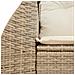 Divano Da Giardino Con Cuscini A 2 Posti Beige In Polyrattan - Foto miniatura 5