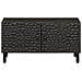 Tavolino Da Salotto Nero 80x50x40 Cm In Legno Massello Di Mango - Foto miniatura 3
