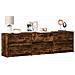 Mobile Porta TV con LED Rovere Fumo 180x34x50cm in Truciolato - Foto miniatura 9