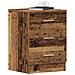 Comodini 2 Pz Legno Antico 38x35x55 Cm In Legno Multistrato - Foto miniatura 1