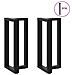 Gambe Tavolo Bar A Forma T 2 Pz Nero 40x35x(90-91) Cm Acciaio - Foto miniatura 1
