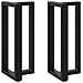 Gambe Tavolo Bar A Forma T 2 Pz Nero 40x35x(90-91) Cm Acciaio - Foto miniatura 2