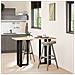 Gambe Tavolo Bar A Forma T 2 Pz Nero 40x35x(90-91) Cm Acciaio - Foto miniatura 3