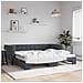 Divano Letto Con Letto Estraibile Grigio Scuro 90x200cm Velluto - Foto miniatura 1