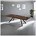 Tavolo Allungabile Corin Con Piano In Noce E Gambe In Metallo Nero - Foto miniatura 1