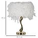 Lampada Da Tavolo Piume 3 - Bianco - Metallo - 25x25x47 Cm - Foto miniatura 6