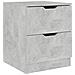 Comodino Grigio Cemento 40x40x50 Cm In Legno Multistrato - Foto miniatura 1