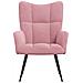 Lusso Casadino -  Sedia Relax Rosa In Velluto - Foto miniatura 2