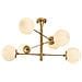 Éléonore Plafoniera Dorata D'epoca - 6 Lampade - Foto miniatura 1