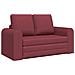 Divano Letto 2-in-1 Rosso Borgogna 148x71x83 cm Tessuto - Foto miniatura 1