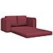 Divano Letto 2-in-1 Rosso Borgogna 148x71x83 cm Tessuto - Foto miniatura 5