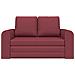 Divano Letto 2-in-1 Rosso Borgogna 148x71x83 cm Tessuto - Foto miniatura 6
