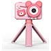 Simpatica Macchina Fotografica Per Bambini Con Doppio Obiettivo E Supporto Pink - Foto miniatura 1