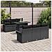 Set Divano da Giardino  7 Pezzi con Cuscini Nero Poly Rattan, Divano da Giardino a 2 posti  con Ripostiglio e Cuscini Nero Poly Rattan - Foto miniatura 3