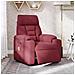 Poltrona Massaggiante Reclinabile Elettrica Rosso Vino Tessuto - Foto miniatura 2