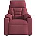 Poltrona Massaggiante Reclinabile Elettrica Rosso Vino Tessuto - Foto miniatura 5