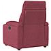 Poltrona Massaggiante Reclinabile Elettrica Rosso Vino Tessuto - Foto miniatura 7