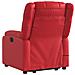 Poltrona Alzapersona Reclinabile Massaggio Rosso in Similpelle - Foto miniatura 5