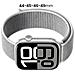 Bracciale Sport Per Apple Watch 44 / 45 / 46 / 49mm In Nylon Tessuto Velcro, Grigio - Foto miniatura 2