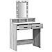 Tavolo da trucco con luci LED Grigio Sonoma 79x41x140 cm - Foto miniatura 4