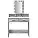 Tavolo da trucco con luci LED Grigio Sonoma 79x41x140 cm - Foto miniatura 5