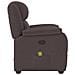 Poltrona Massaggiante Reclinabile Marrone Scuro in Tessuto - Foto miniatura 4