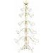 Albero di Natale in metallo con supporto Oro 150 cm - Foto miniatura 5