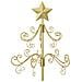 Albero di Natale in metallo con supporto Oro 150 cm - Foto miniatura 7