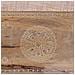 Sgabello In Legno Dipinta A Mano Con Cuscino Marrone 70x60x29h - Foto miniatura 6