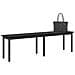 panchina Rovere Nero 160 x 35 x 45 cm Legno multistrato - Foto miniatura 3